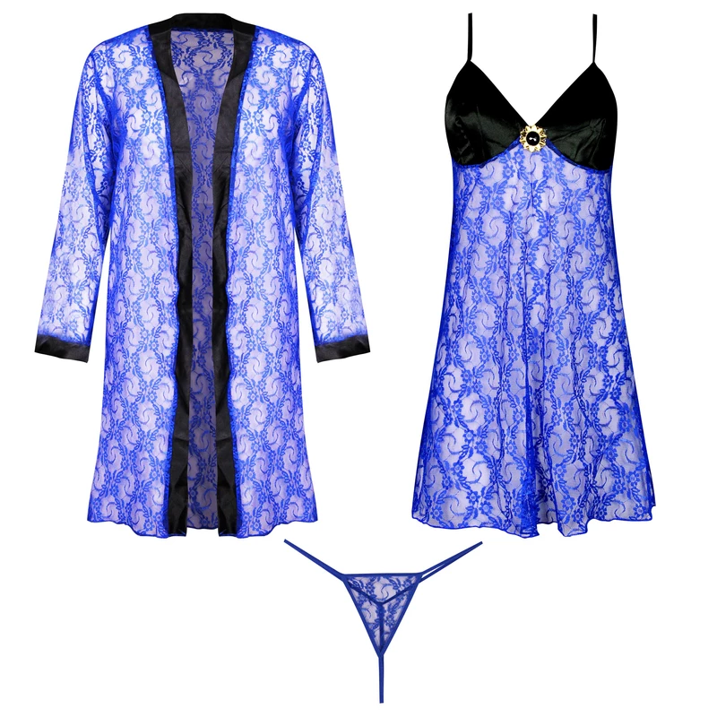 لباس خواب زنانه ماییلدا مدل گیپور کد 4001-2
