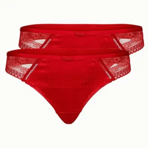 شورت زنانه اسمارا مدل SPITZEN STRINGS مجموعه 2 عددی