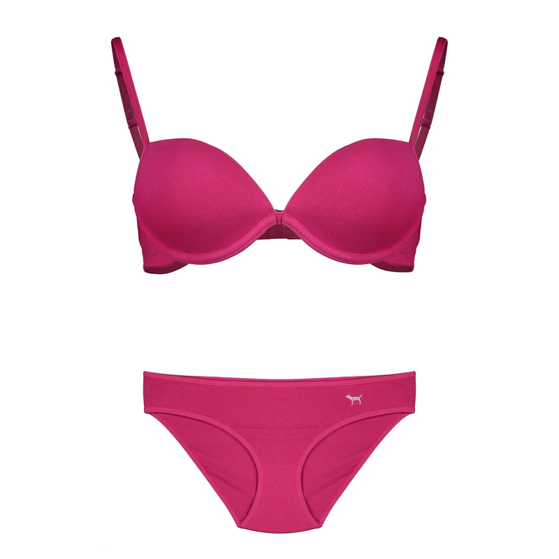 ست شورت و سوتین زنانه چری پینک مدل SKYB ست شورت و سوتین زنانه چری پینک مدل SKYB