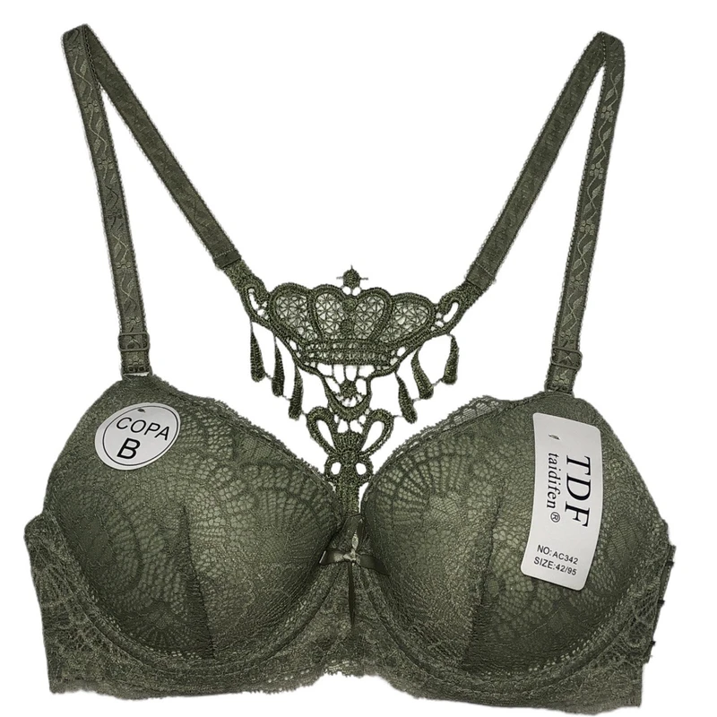 سوتین زنانه تی دی اف مدل اسفنجی پشت گیپور کد 710